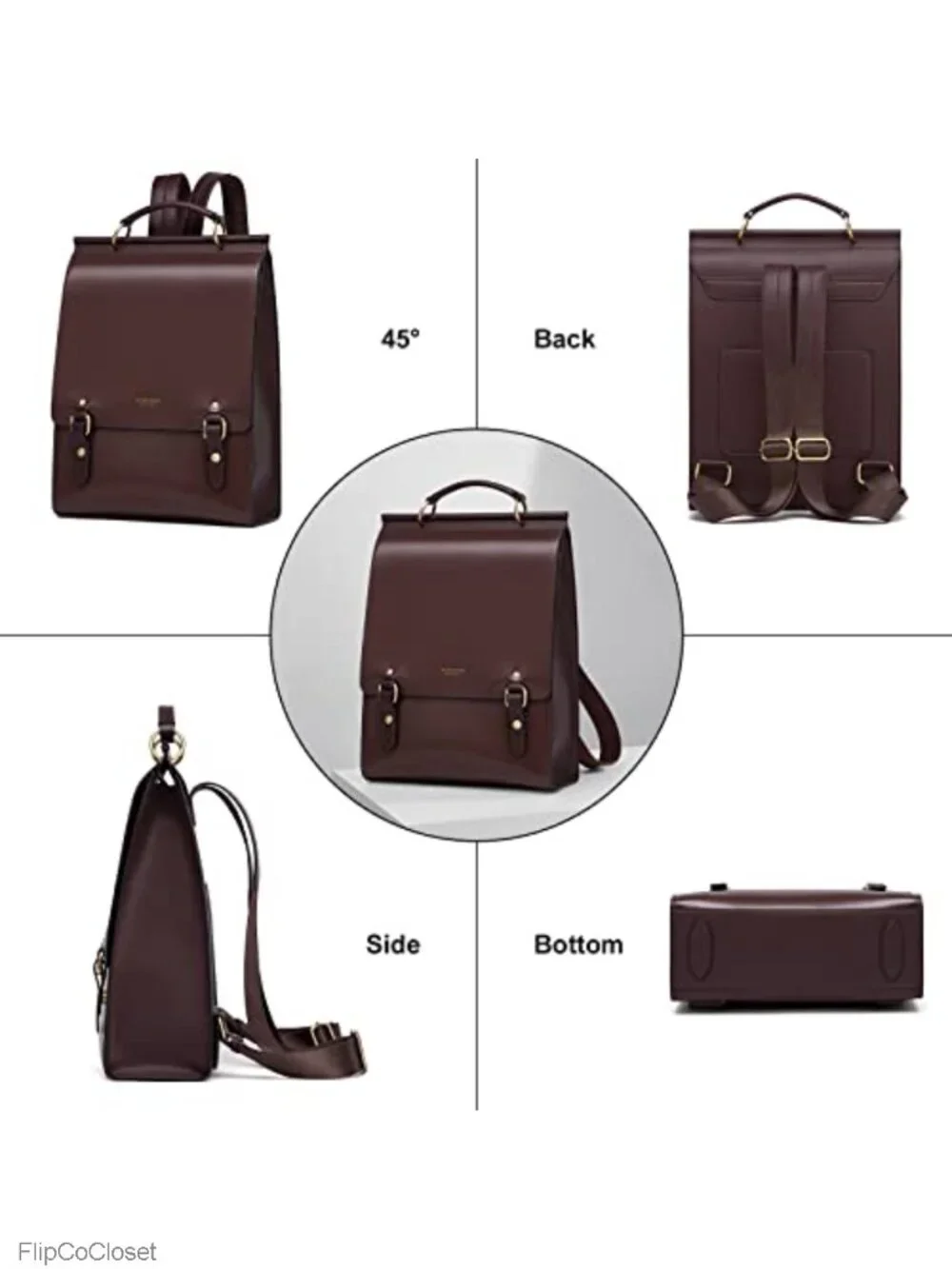 Genuine Leather Backpack Purse Women Travel Shoulder Bag